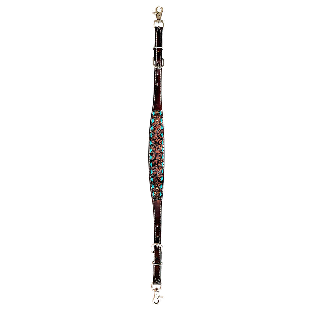 Bar H Equine Genuine Western American Leather Horse Premium Headstall & Breast Collar Set