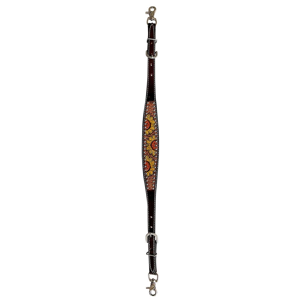 Bar H Equine Genuine Western American Leather Horse Premium Headstall & Breast Collar Set
