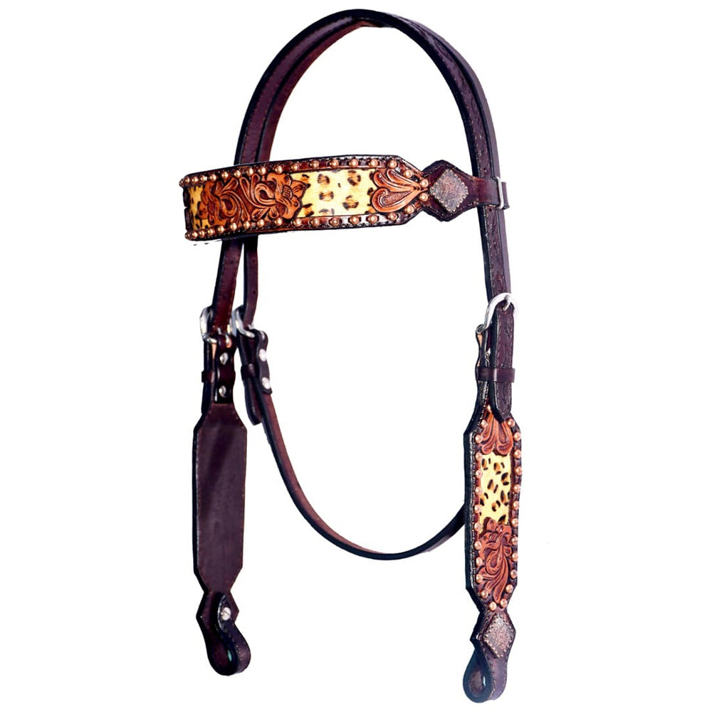 Bar H Equine American Leather Horse Saddle Tack One Ear Headstall | Breast Collar | Browband Headstall | Wither Strap | Tack Set BER238