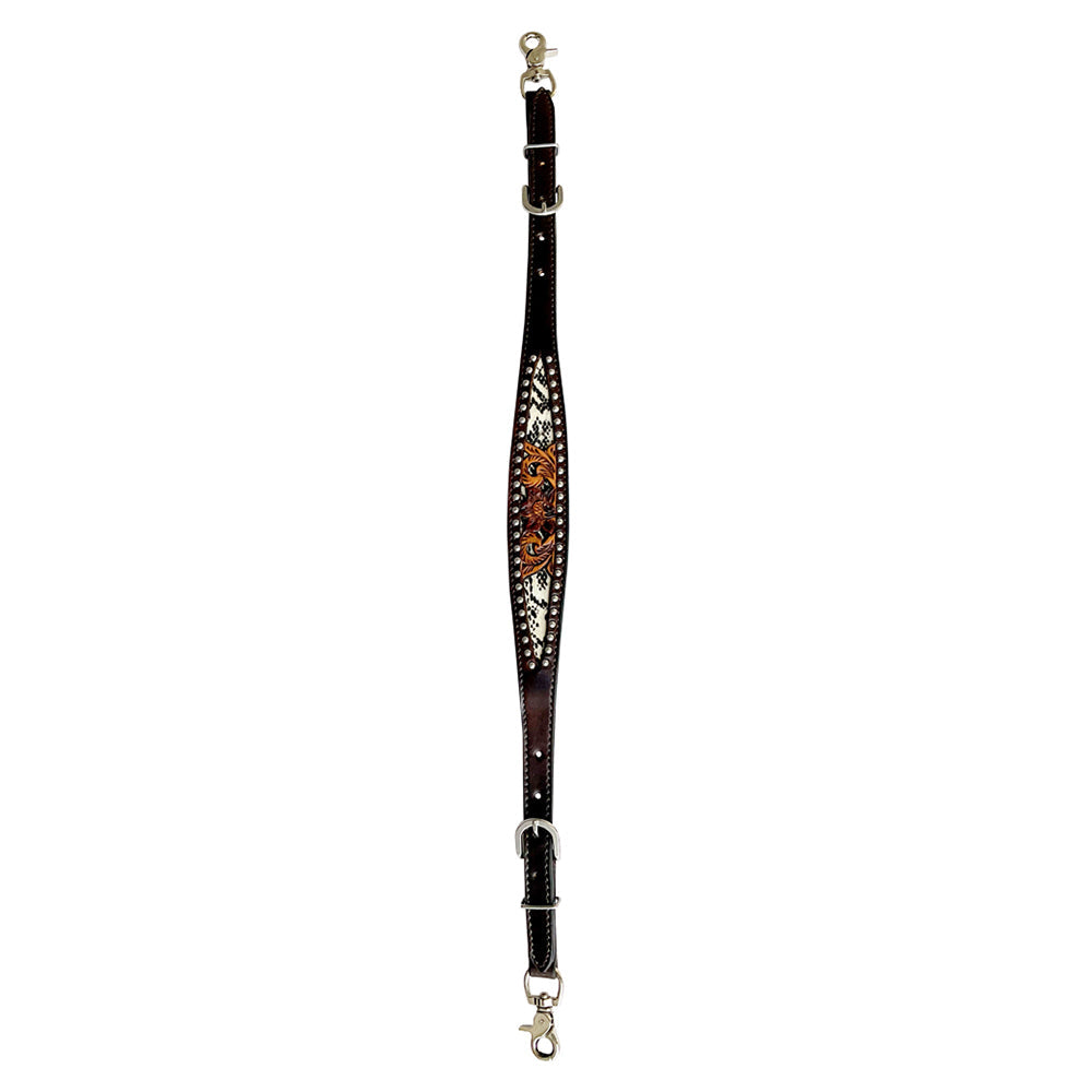 Bar H Equine American Leather Horse Saddle Tack One Ear Headstall | Breast Collar Browband Wither Strap Set BER240