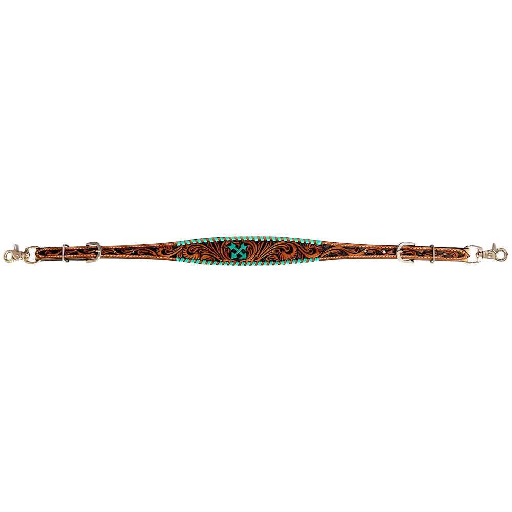 Bar H Equine American Leather Horse Saddle Tack One Ear Headstall | Breast Collar | Browband Headstall | Wither Strap | Tack Set BER258