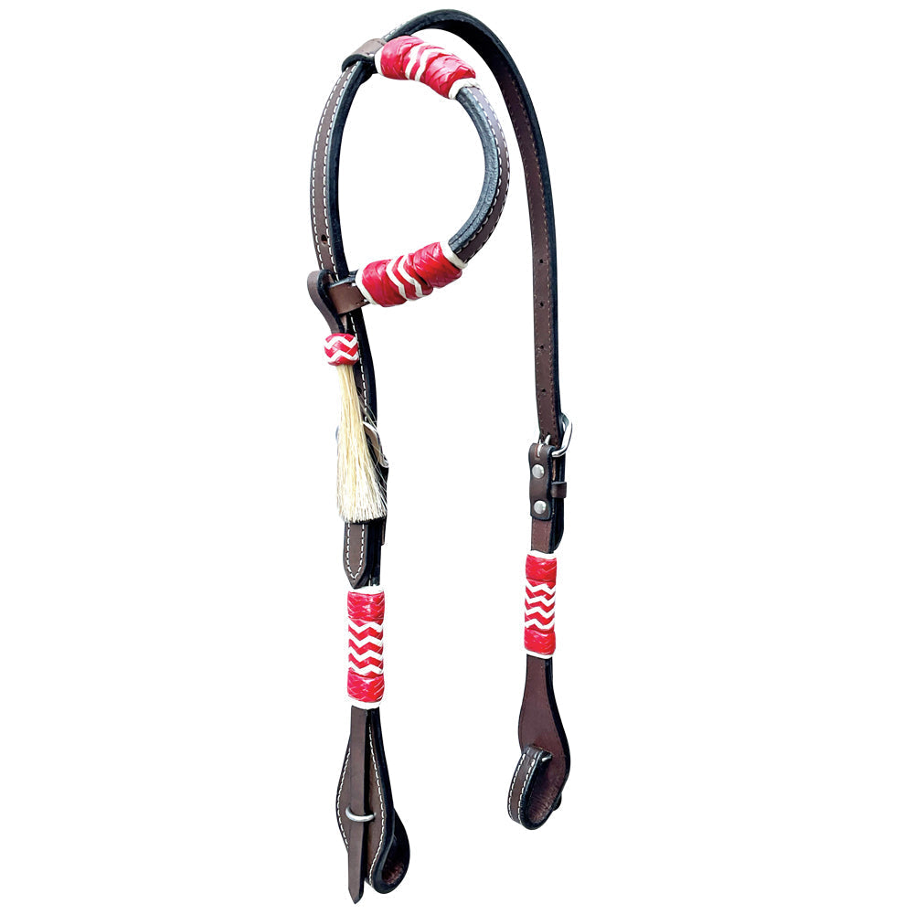 Bar H Equine American Leather Horse Saddle Tack One Ear Headstall | Breast Collar | Browband Headstall | Wither Strap | Tack Set BER282