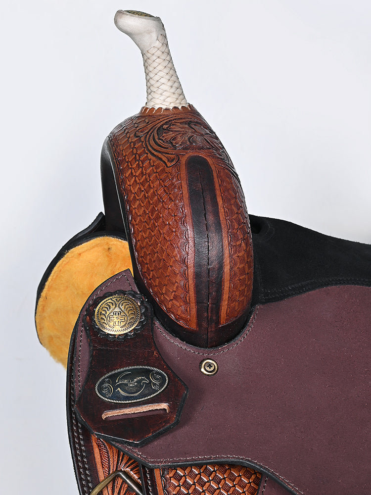 Comfytack Western Saddle Leather Trail Horse Tack Set Brown | Western Saddle | Saddle for Horses | Horse  Tack Set