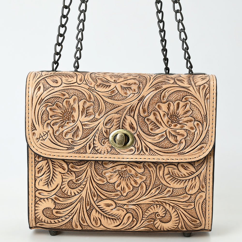 American Darling Small Crossbody Beautifully Hand Tooled Genuine Leather