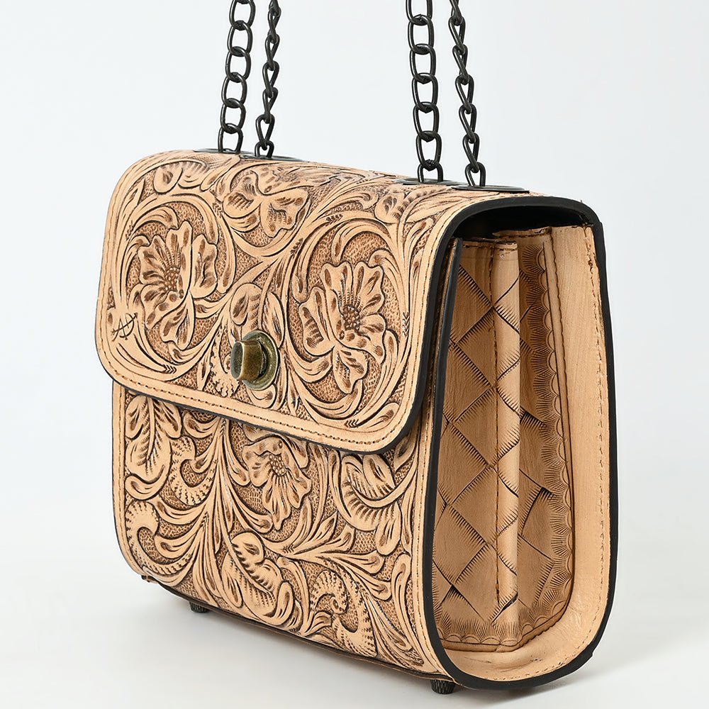 American Darling Small Crossbody Beautifully Hand Tooled Genuine Leather