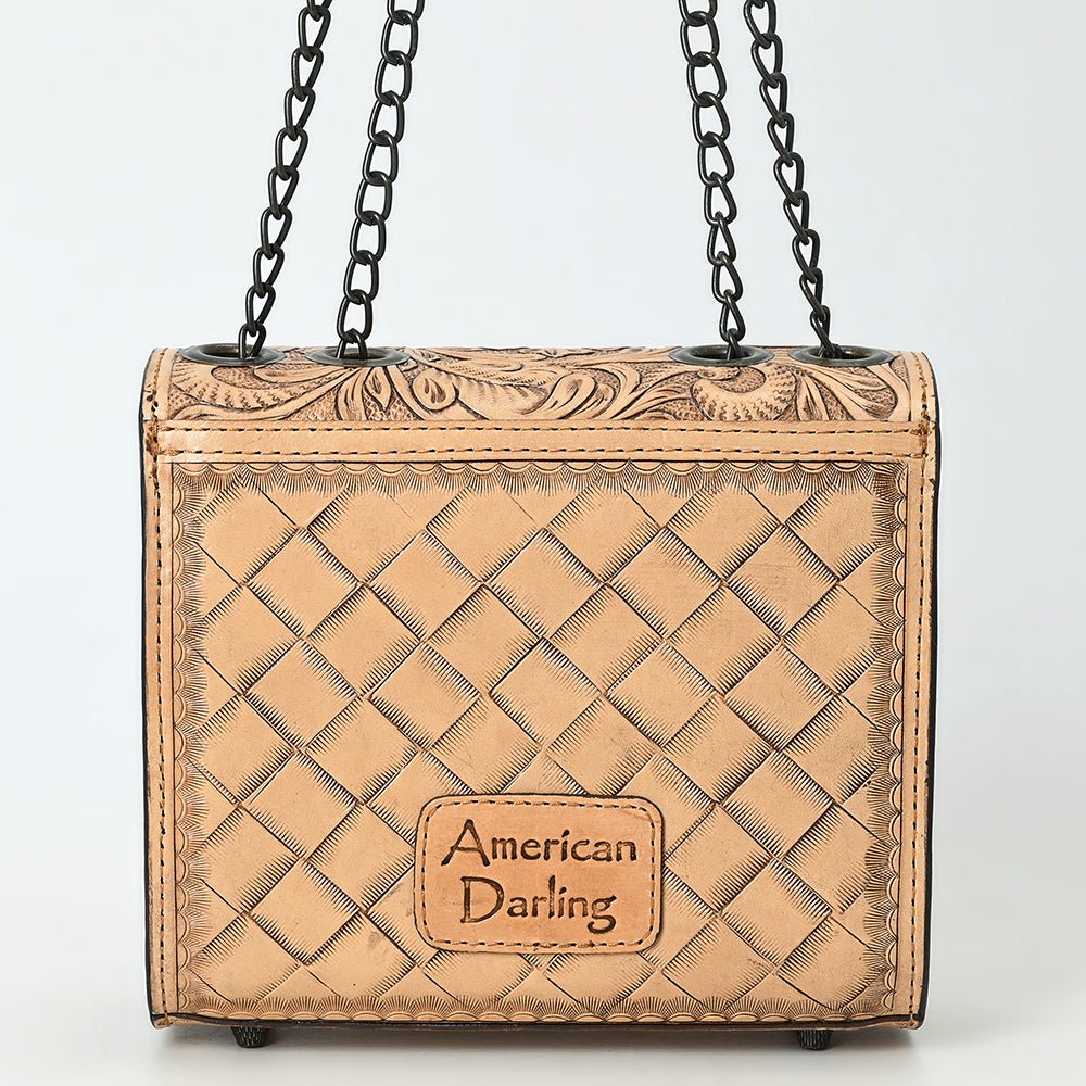 American Darling Small Crossbody Beautifully Hand Tooled Genuine Leather