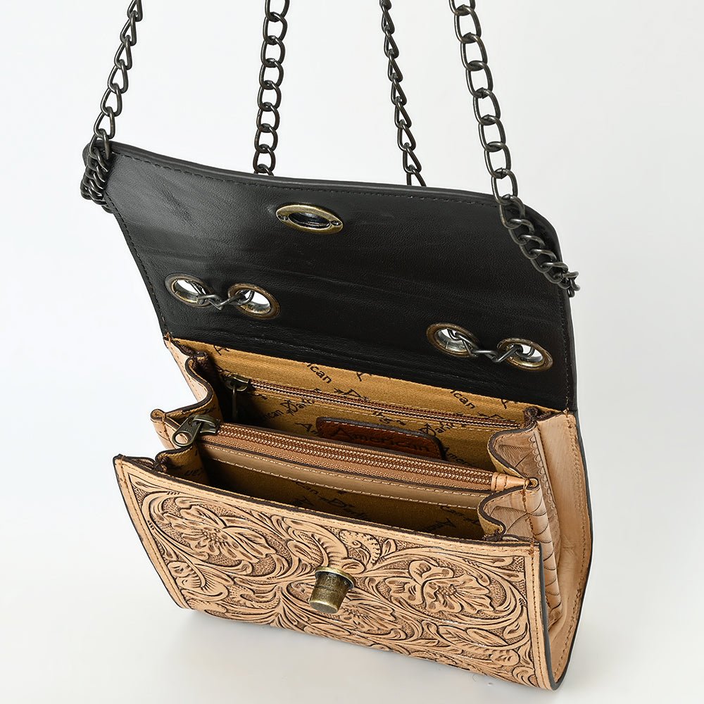 American Darling Small Crossbody Beautifully Hand Tooled Genuine Leather
