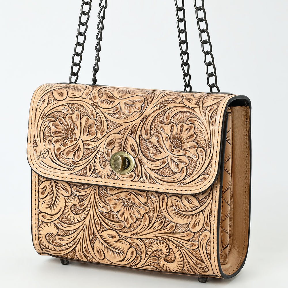 American Darling Small Crossbody Beautifully Hand Tooled Genuine Leather