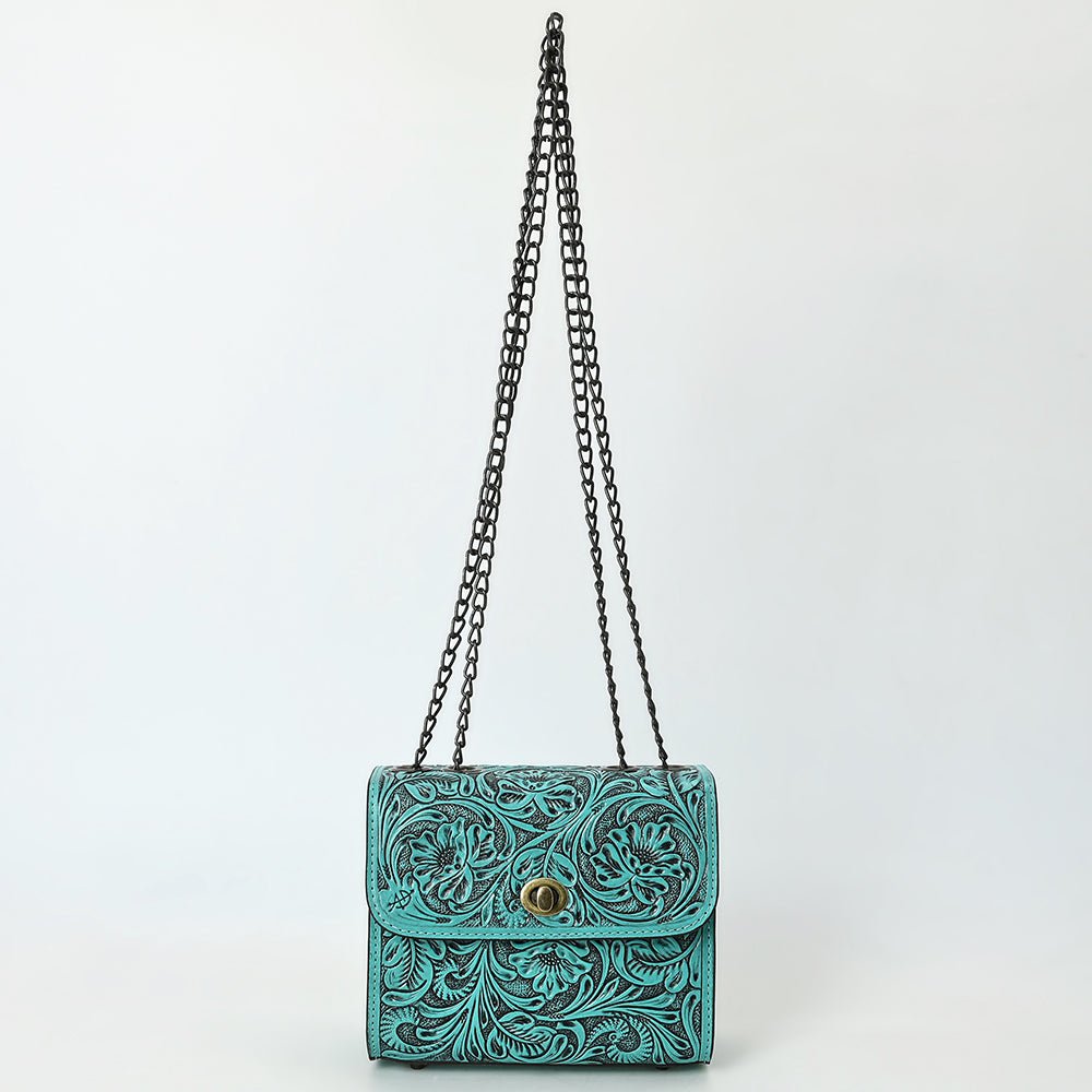 American Darling Small Crossbody Beautifully Hand Tooled Genuine Leather