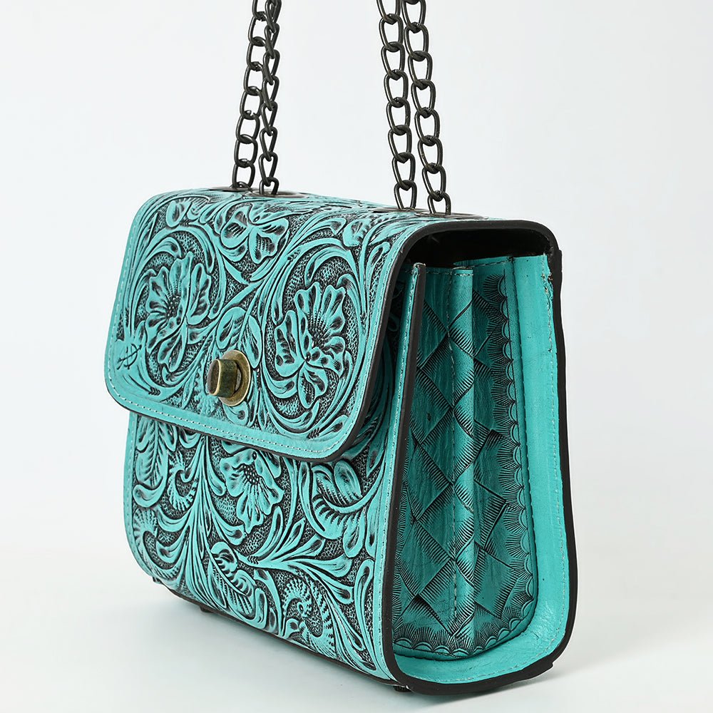 American Darling Small Crossbody Beautifully Hand Tooled Genuine Leather