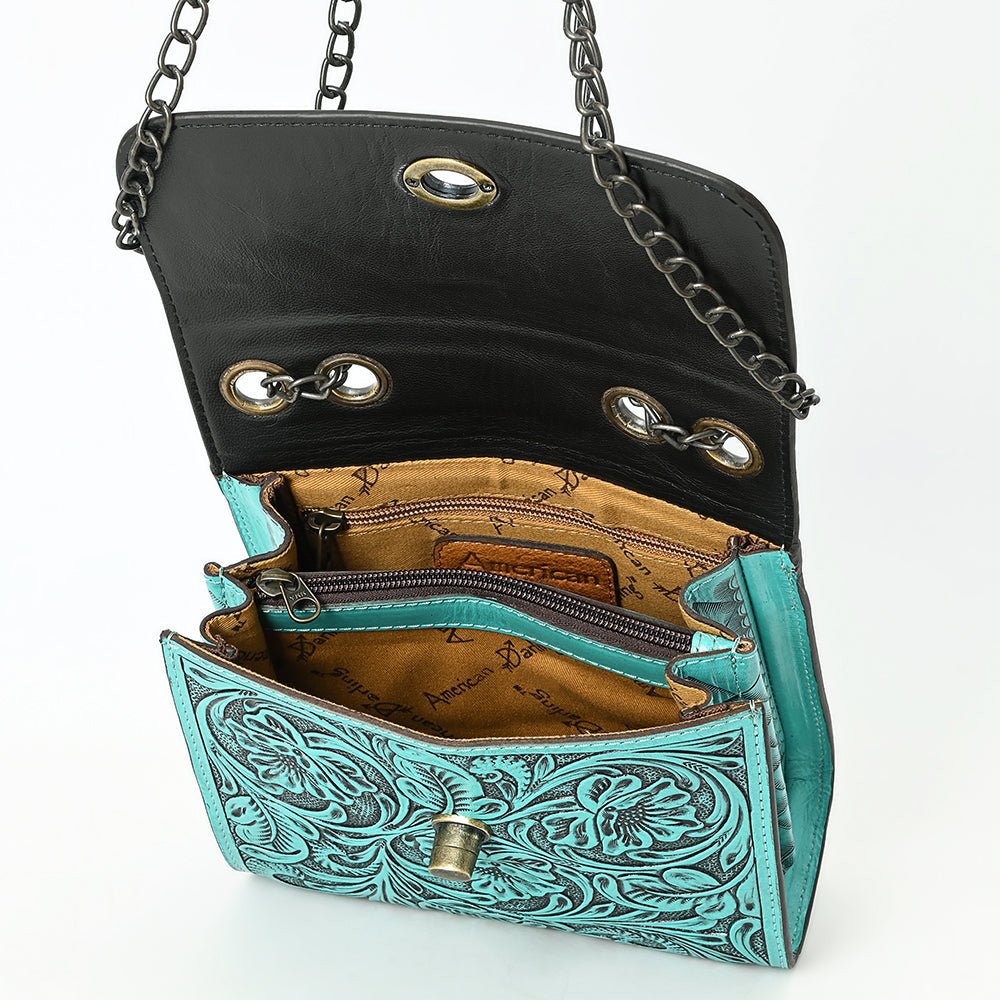 American Darling Small Crossbody Beautifully Hand Tooled Genuine Leather