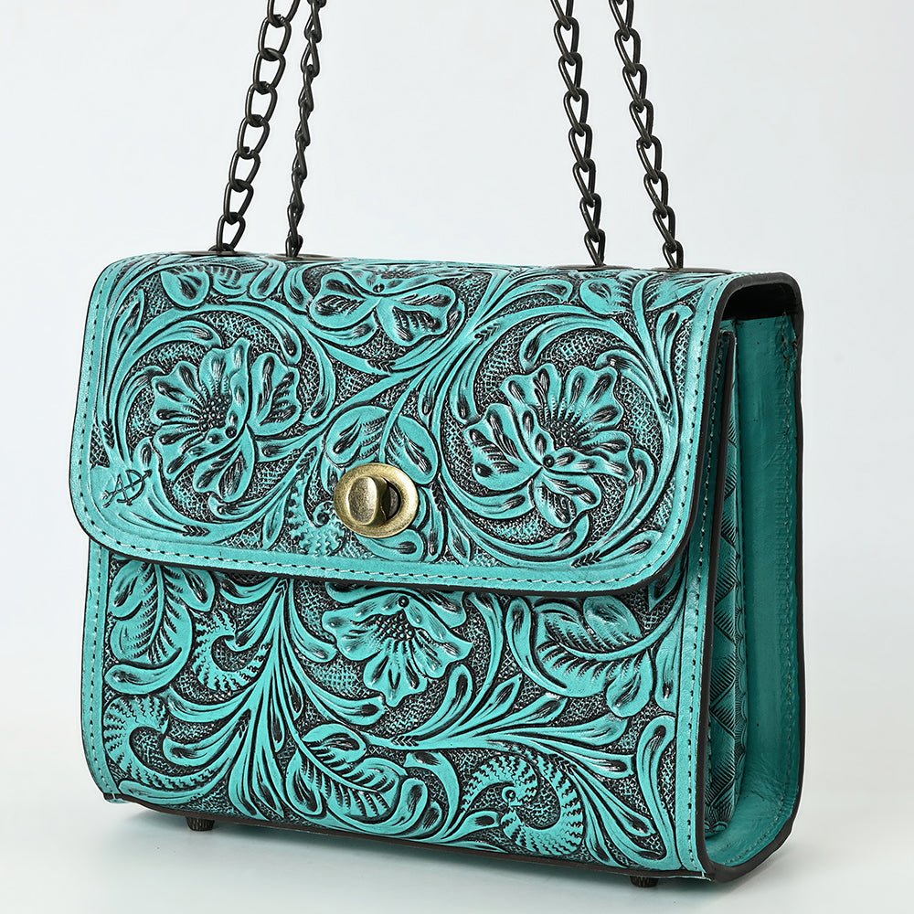 American Darling Small Crossbody Beautifully Hand Tooled Genuine Leather
