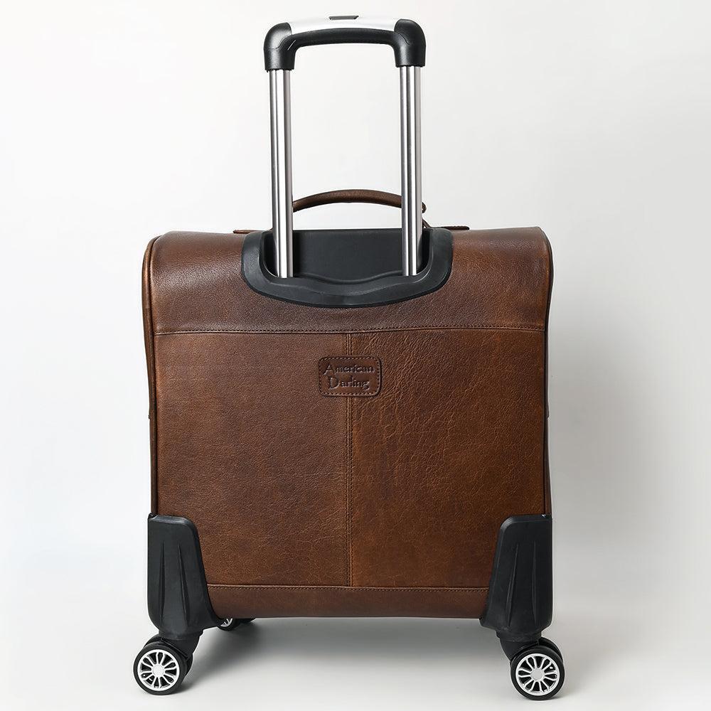 American Darling Travel Case Hand Tooled Crocodile embossed Genuine Leather