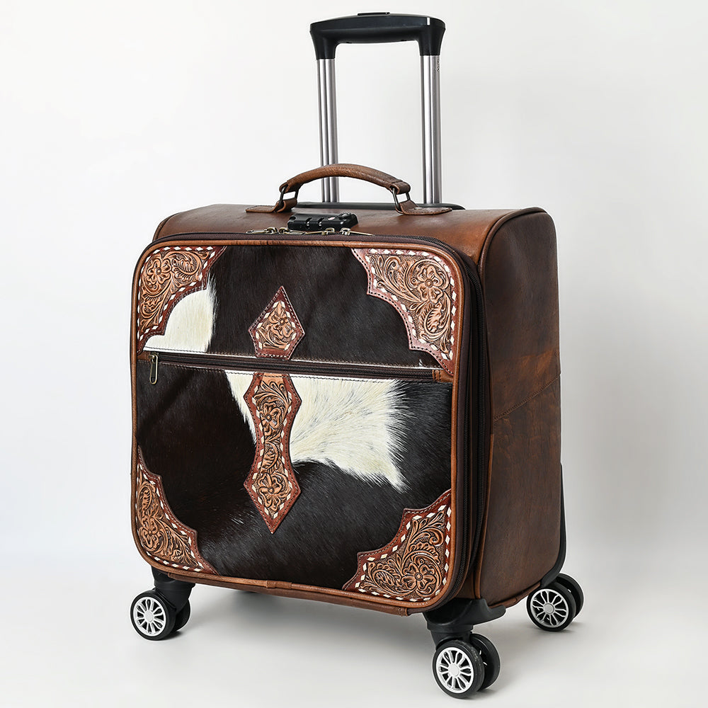 Hand Tooled Hair-On Genuine Leather