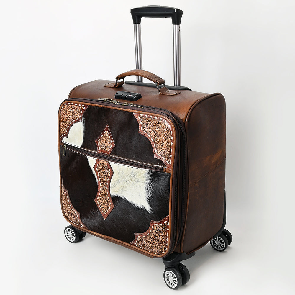 Hand Tooled Hair-On Genuine Leather