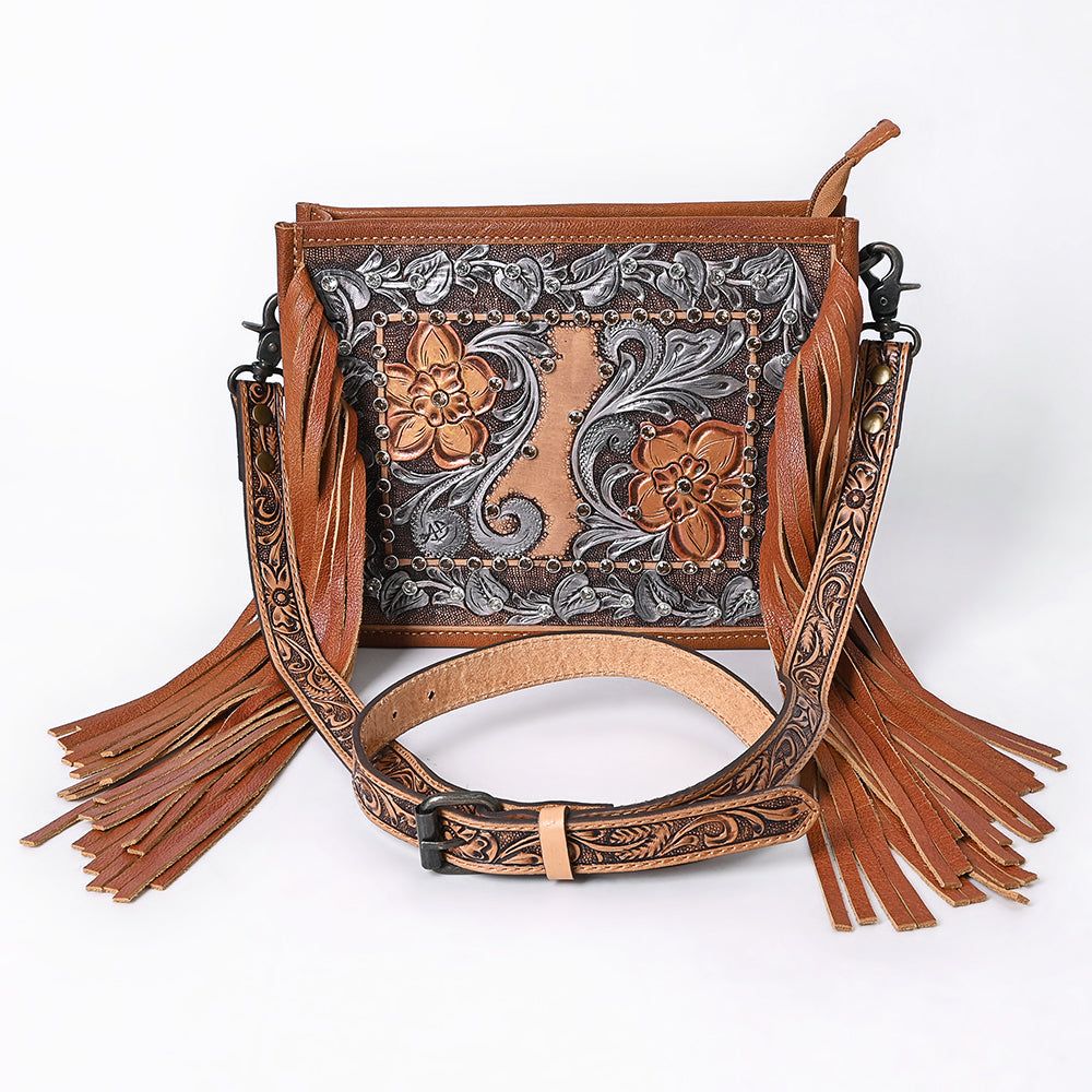 American Darling Crossbody Hand Tooled Genuine Leather