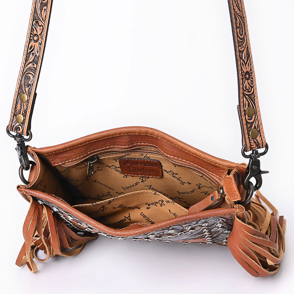 American Darling Crossbody Hand Tooled Genuine Leather