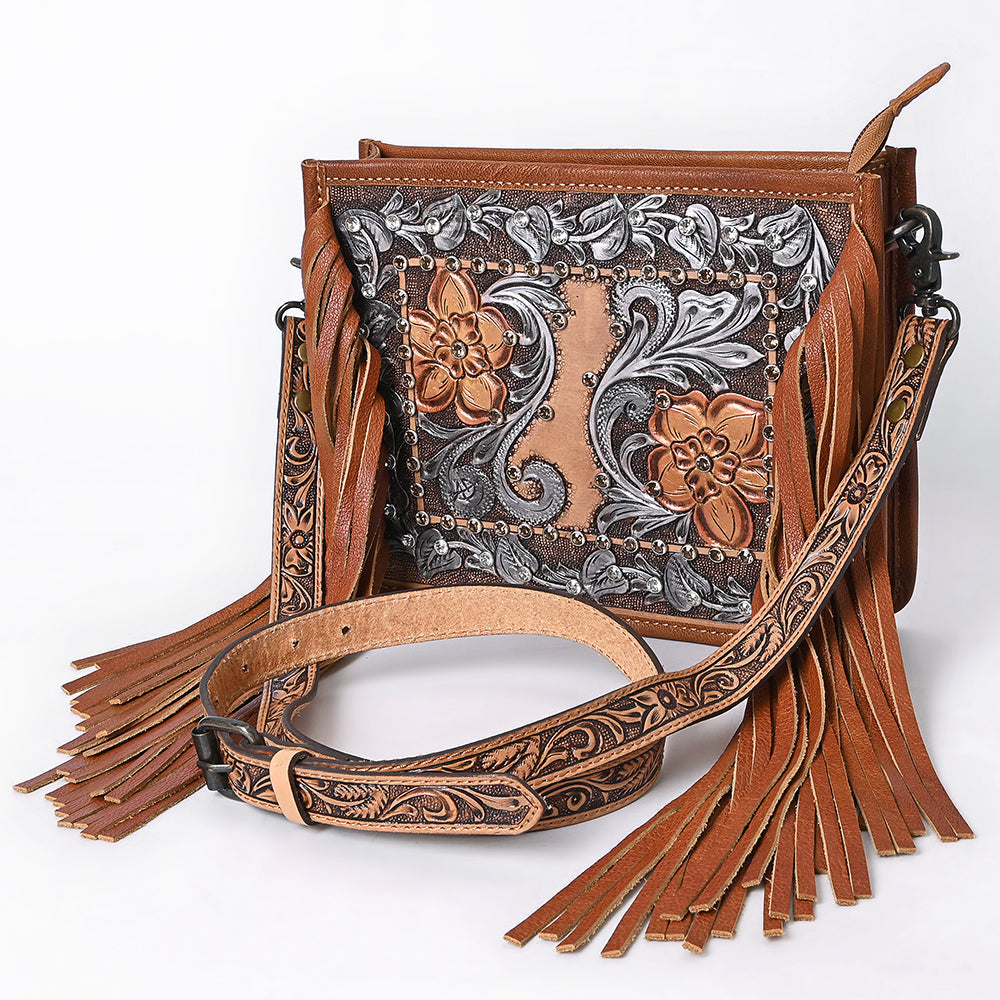 American Darling Crossbody Hand Tooled Genuine Leather