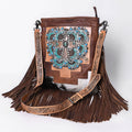American Darling Messenger Hand Tooled Hair-On Genuine Leather