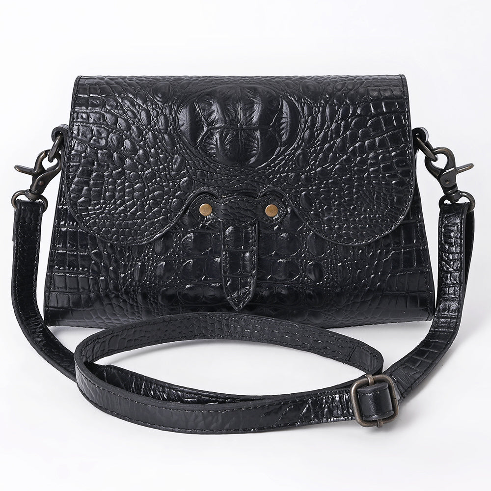 American Darling Crossbody Crocodile Embossed Genuine Leather
