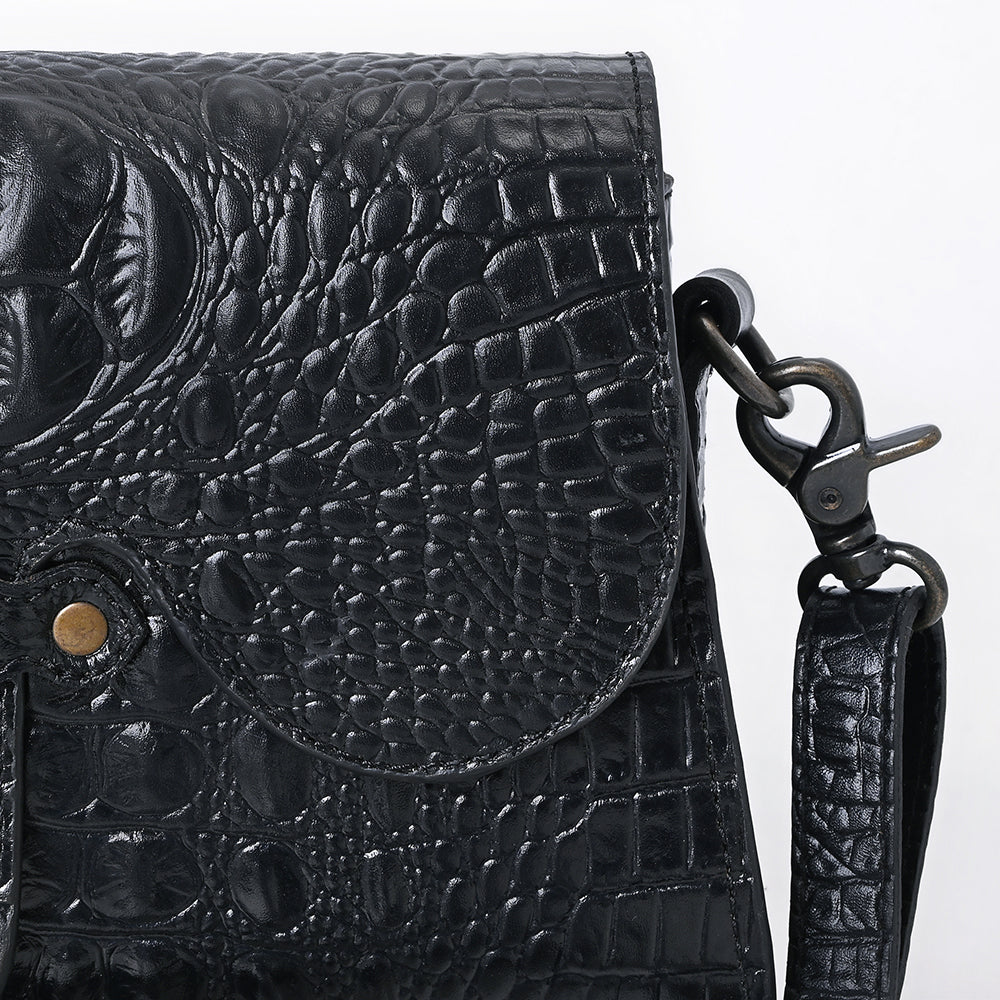 American Darling Crossbody Crocodile Embossed Genuine Leather
