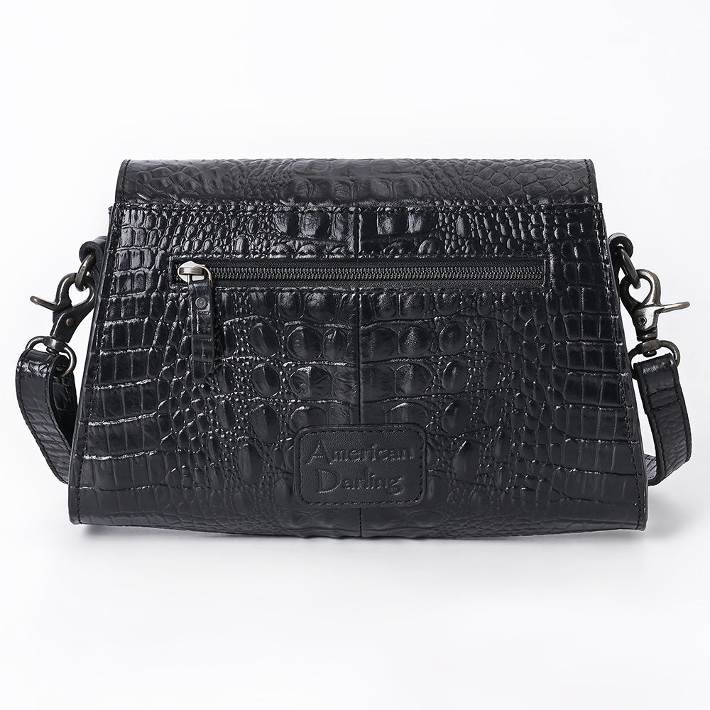 American Darling Crossbody Crocodile Embossed Genuine Leather