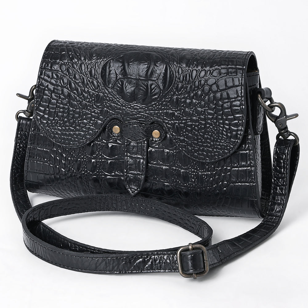 American Darling Crossbody Crocodile Embossed Genuine Leather