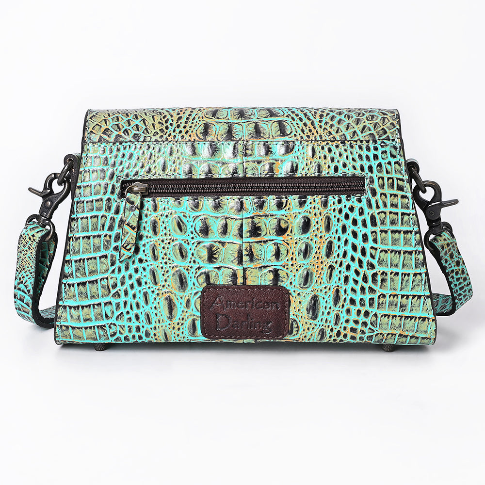 American Darling Crossbody Crocodile Embossed Genuine Leather