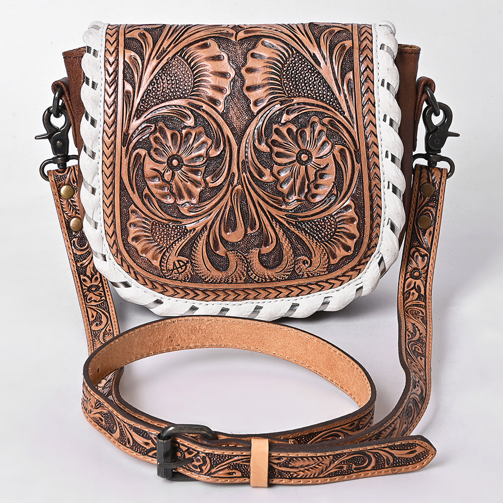 American Darling Crossbody Hand Tooled Genuine Leather