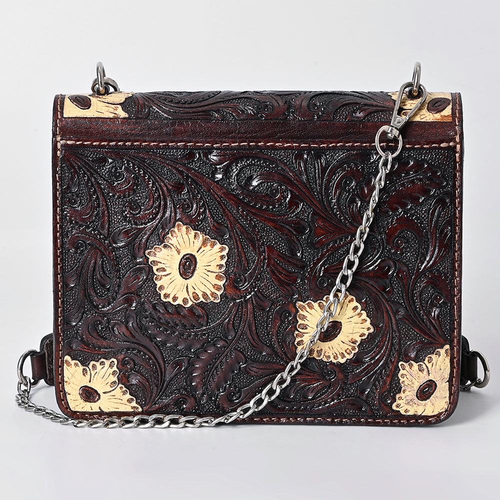American Darling Crossbody Hand Tooled Genuine Leather
