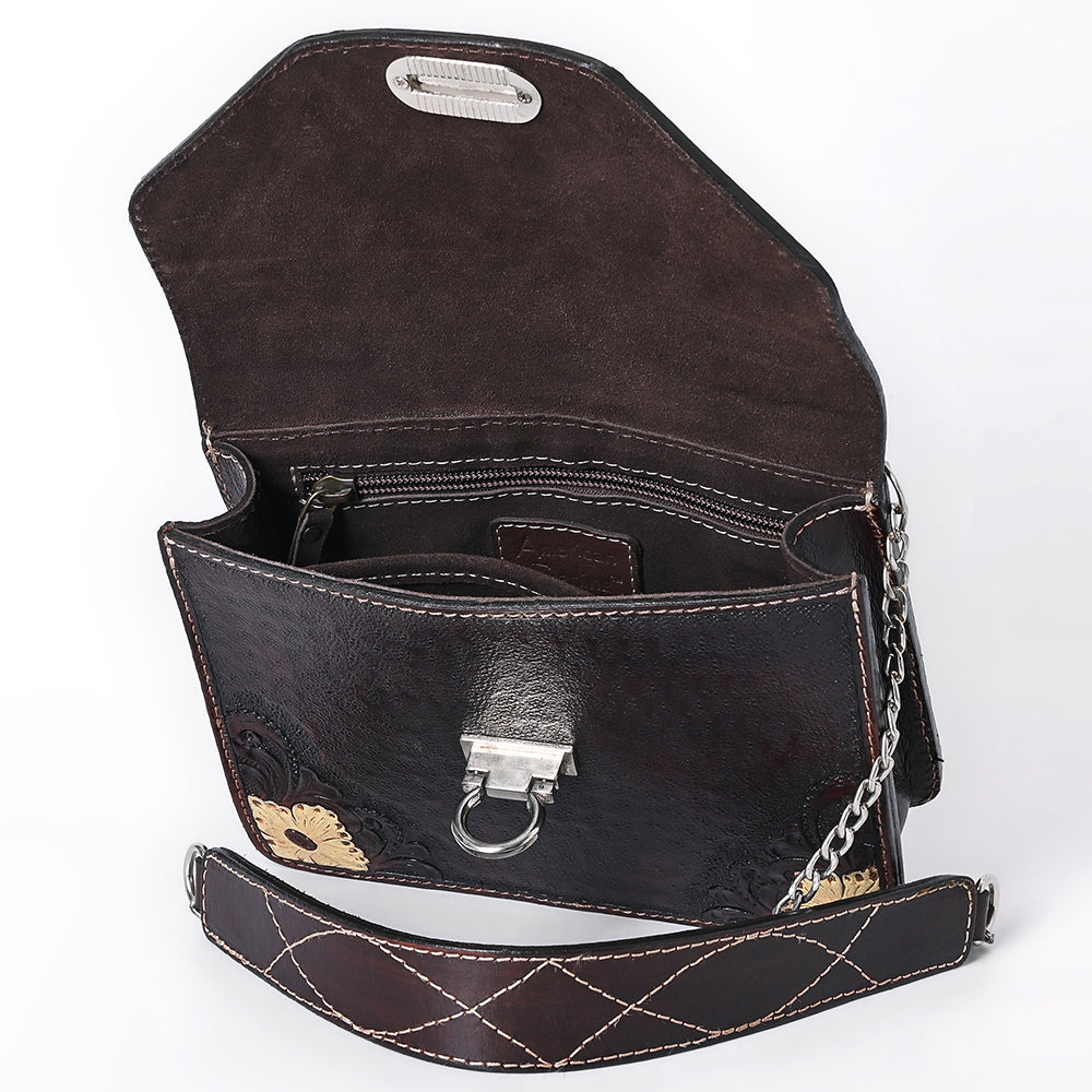 American Darling Crossbody Hand Tooled Genuine Leather