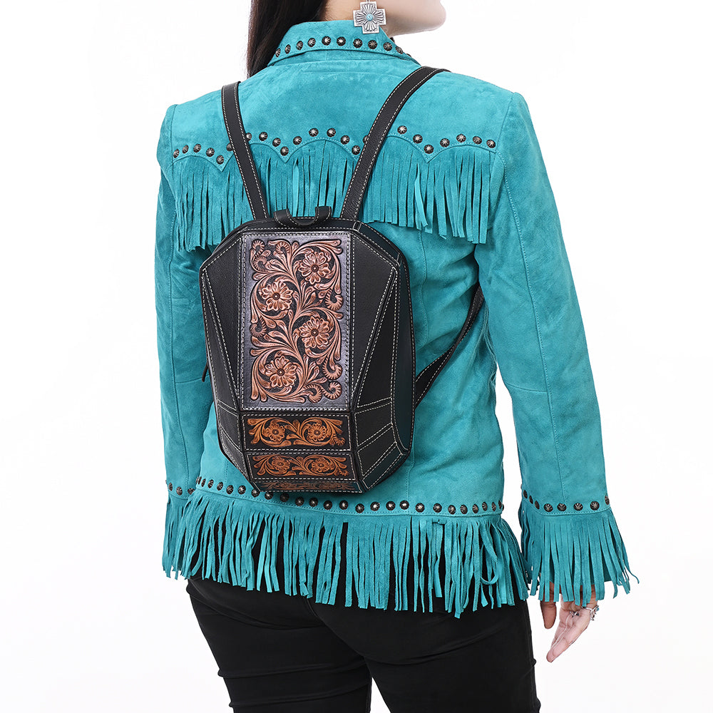 American Darling Hand-Tooled Genuine Leather Backpack