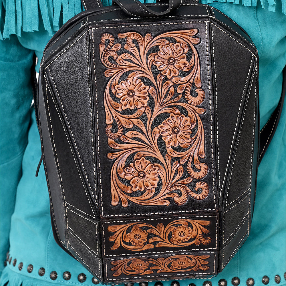 American Darling Hand-Tooled Genuine Leather Backpack