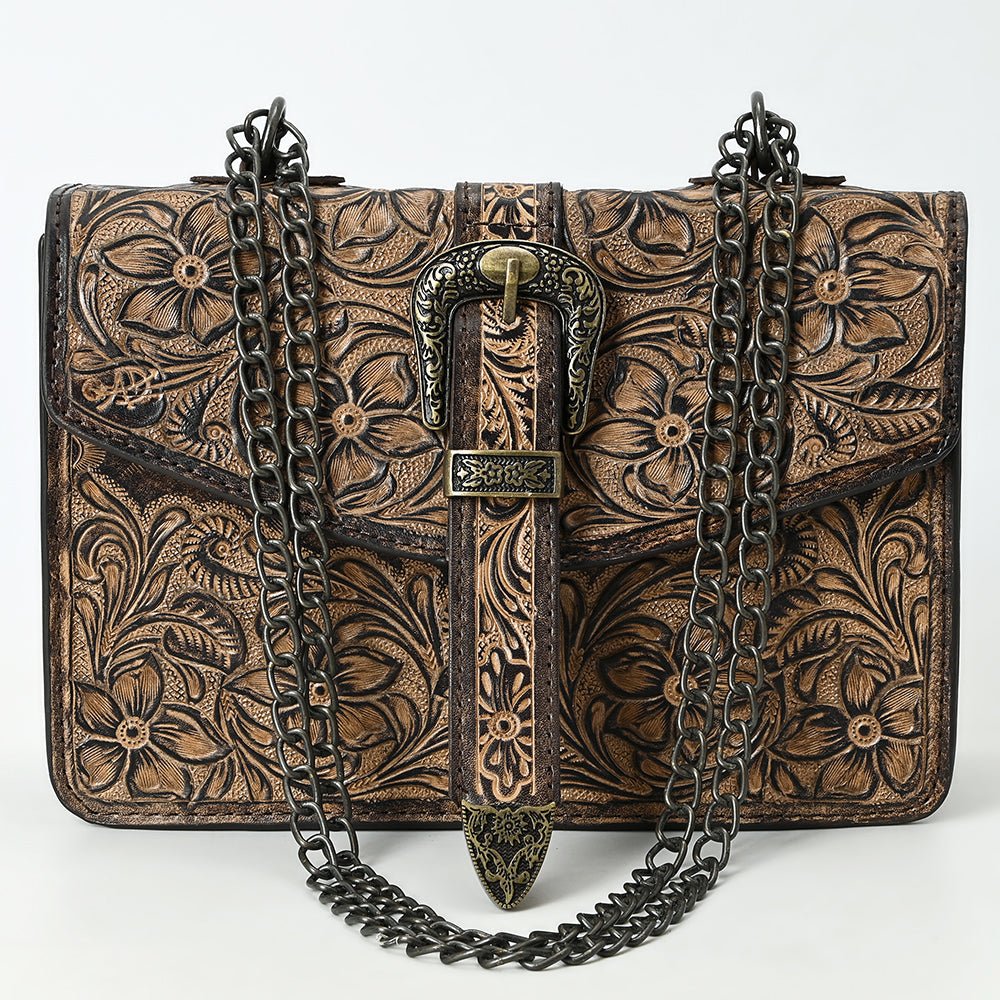American Darling Small Crossbody Beautifully Hand Tooled Genuine Leather