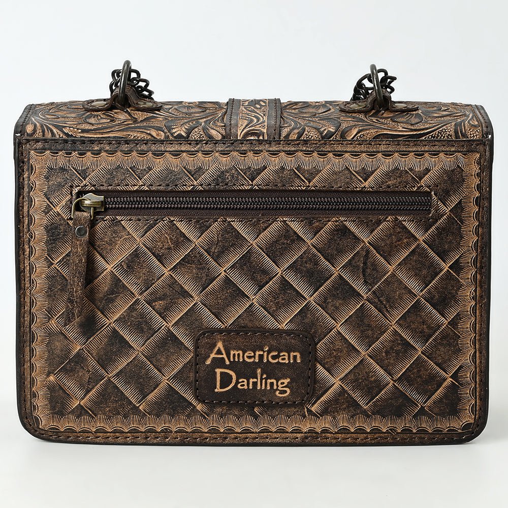 American Darling Small Crossbody Beautifully Hand Tooled Genuine Leather