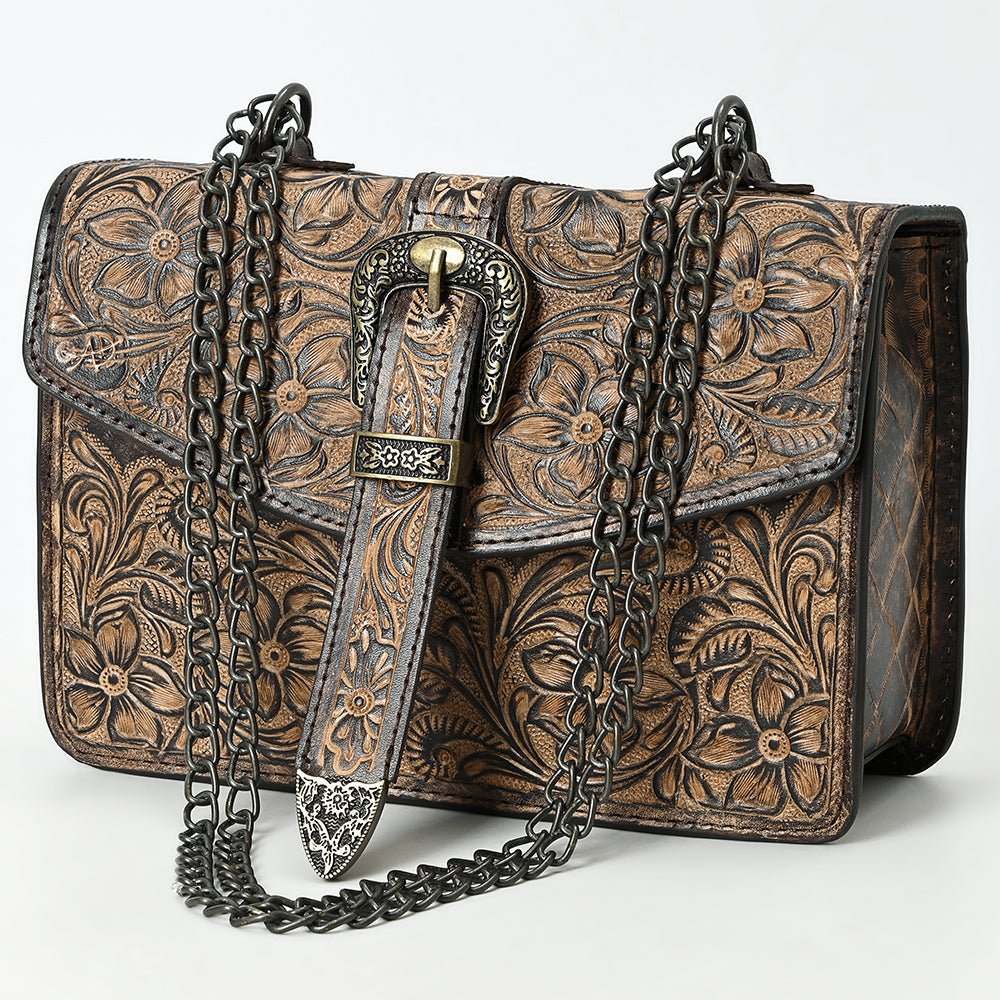 American Darling Small Crossbody Beautifully Hand Tooled Genuine Leather