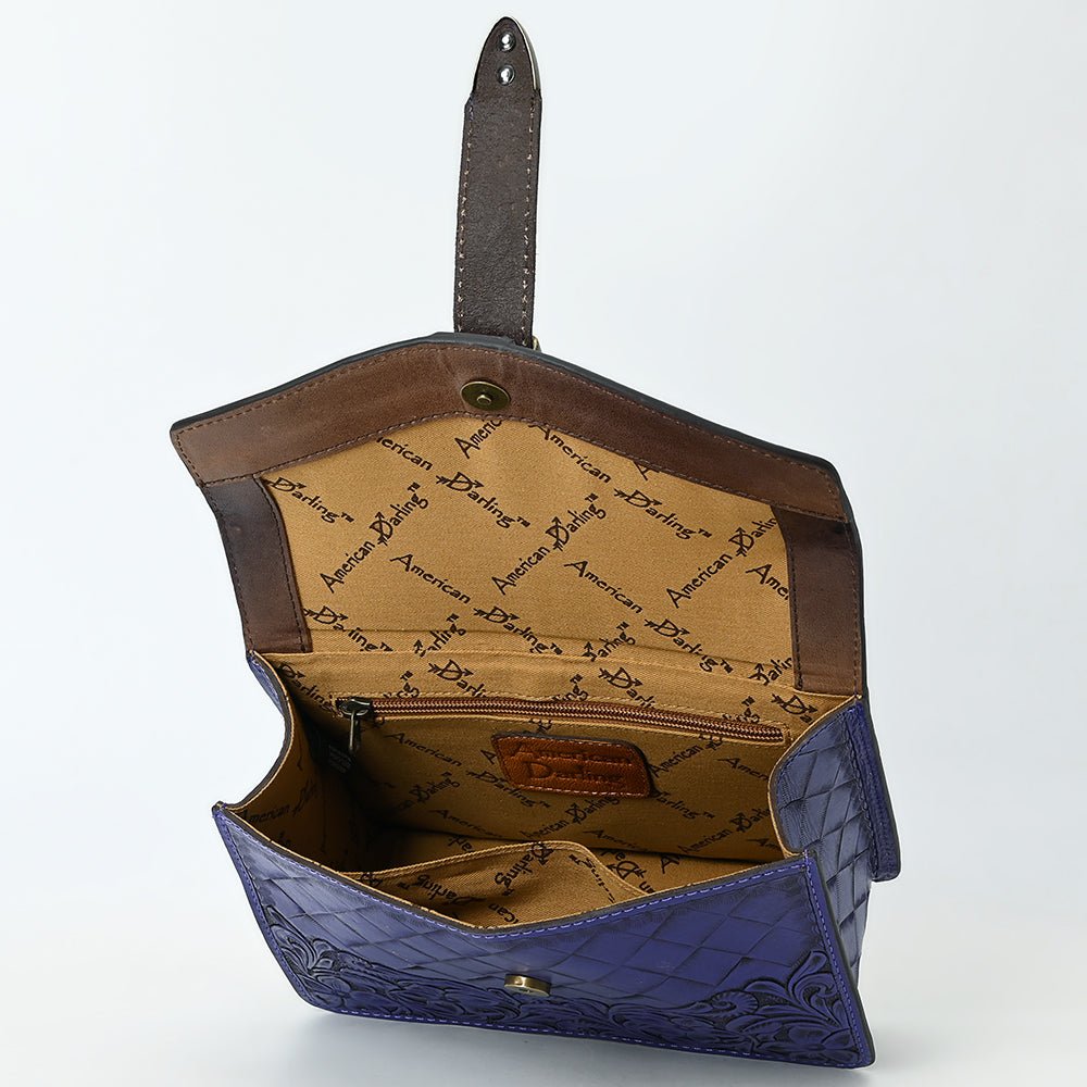 American Darling Small Crossbody Beautifully Hand Tooled Genuine Leather