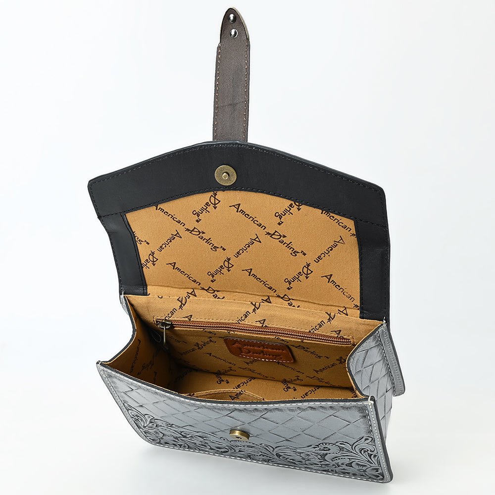 American Darling Small Crossbody Beautifully Hand Tooled Genuine Leather