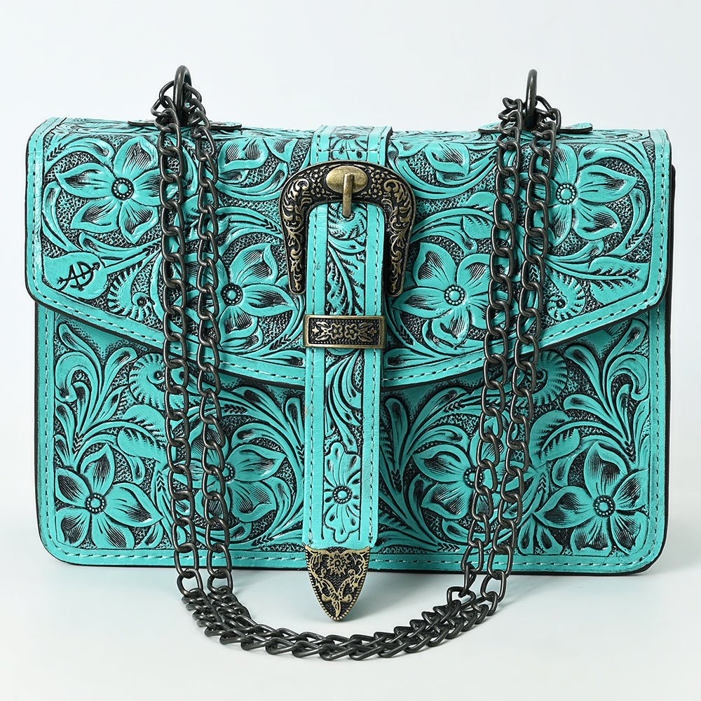 American Darling Small Crossbody Beautifully Hand Tooled Genuine Leather