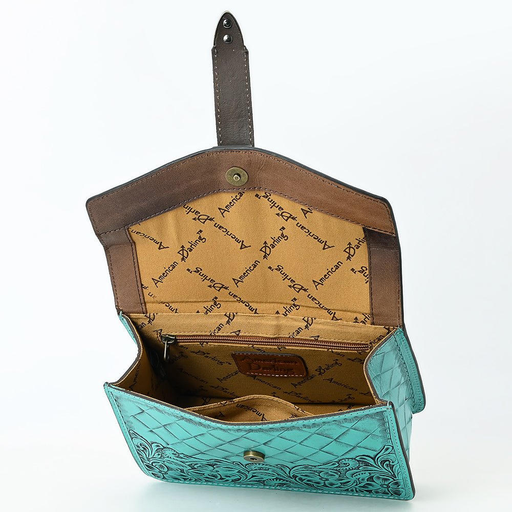 American Darling Small Crossbody Beautifully Hand Tooled Genuine Leather