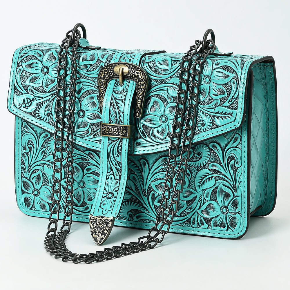 American Darling Small Crossbody Beautifully Hand Tooled Genuine Leather