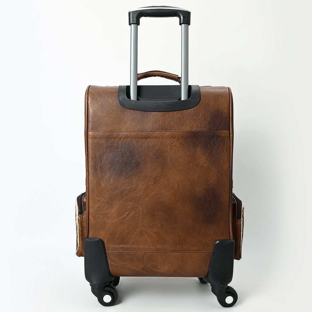 American Darling Travel Case Beautifully Hand Tooled Hair-On Genuine Leather