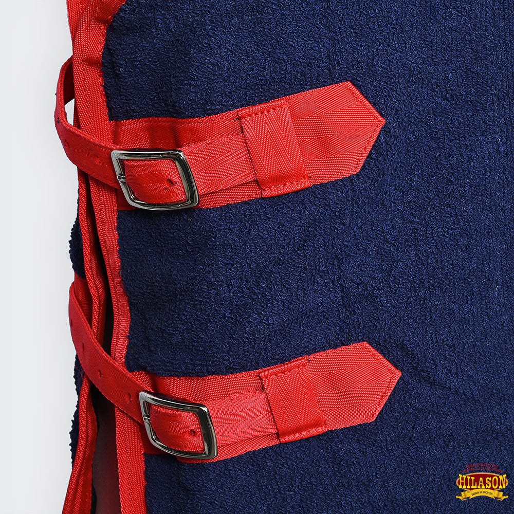 Hilason Premium Cotton Towel Horse Cooler — Navy Blue