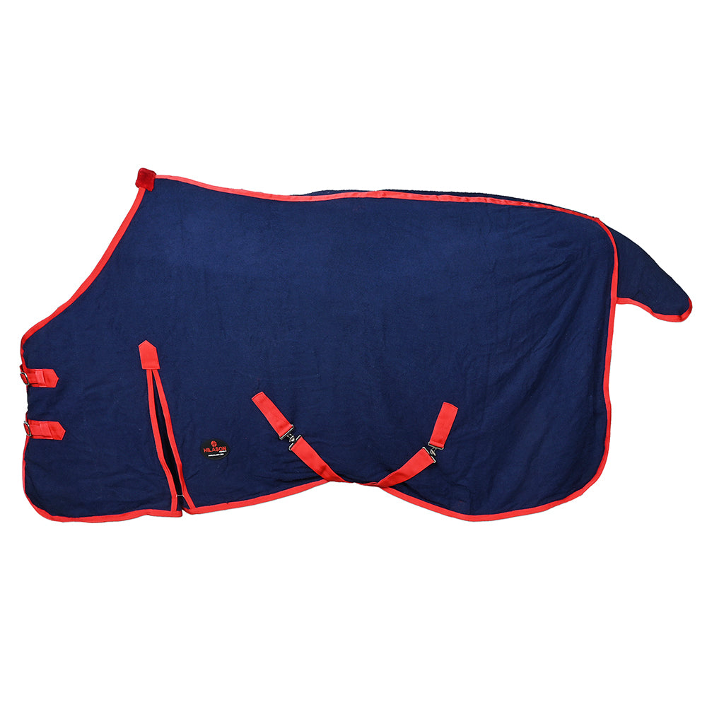Hilason Premium Cotton Towel Horse Cooler — Navy Blue