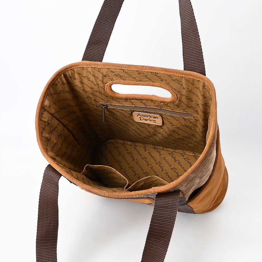 American Darling Hand-Tooled Genuine Leather Tote