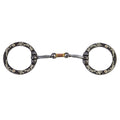 HILASON Steel Dogbone Ring With Floral Engraved Horse Bit 5" Mouth RS 70MM