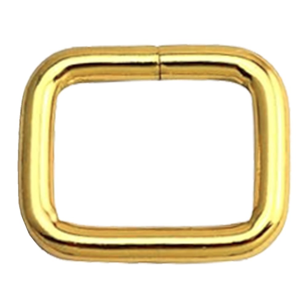 HILASON 4.8MM Stainless Steel 7/8"X1" Square Brass Plt. Welded