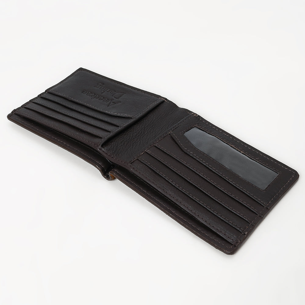 American Darling Wallet Western Genuine Leather Handcrafted Suede Pocket Bifold Wallet with Boot Stitched Design