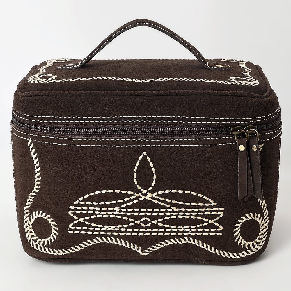 American Darling Jewelry Case Genuine Western Suede Leather Women's Bag | Organizer for Women Travel