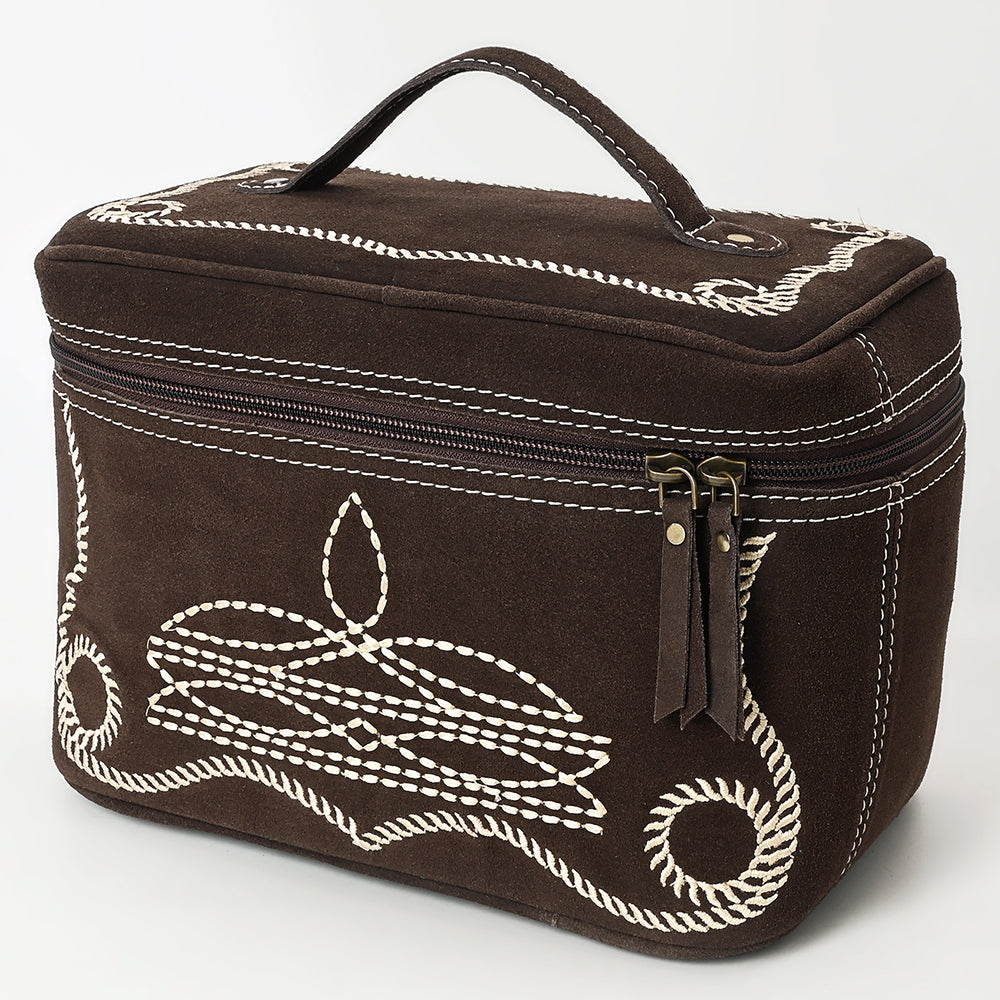 American Darling Jewelry Case Genuine Western Suede Leather Women's Bag | Organizer for Women Travel